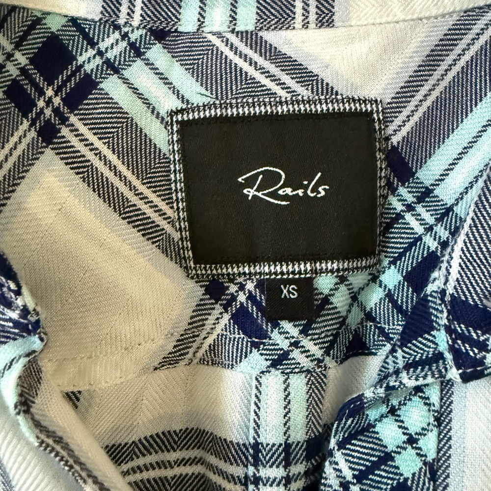 Two Rails Plaid Button Downs, one NWT - Picture 5 of 5